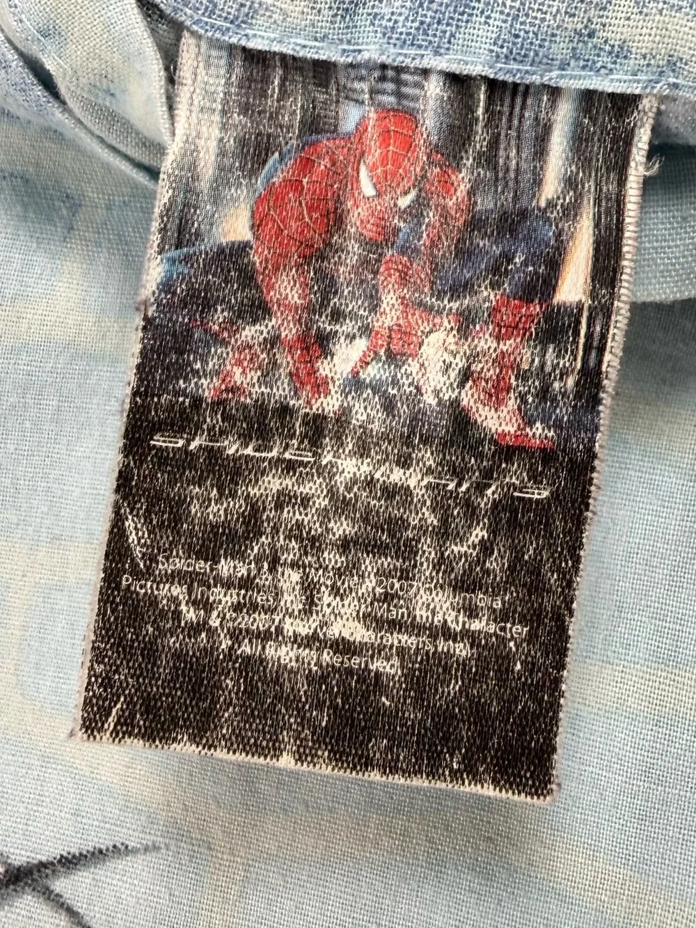 VINTAGE SPIDER-MAN 3 Boys Bedding Set Full Flat Sheet 2 Pillowcases Marvel 2007